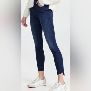 MOTHER Denim The Stunner Zip Ankle Step Fray Jeans Cross Your Fingers Women’s 25